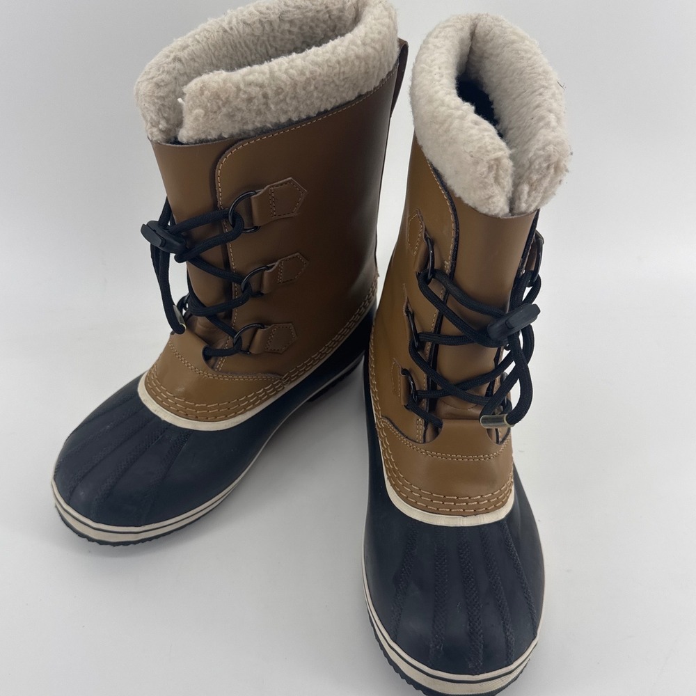 Sorel 1964 Pac 2 Women 6 Brown Black Waterproof Faux Fur Snow Winter Boots